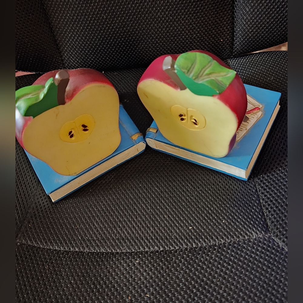 Vintage Ceramic Apple Bookends - Picture 2 of 8